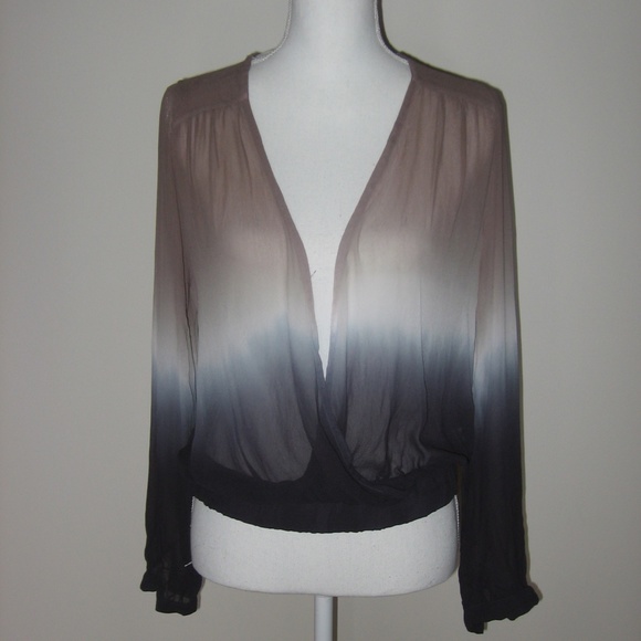 YOUNG FABULOUS & BROKE Ombre Long Sleeve Top M - Picture 1 of 5
